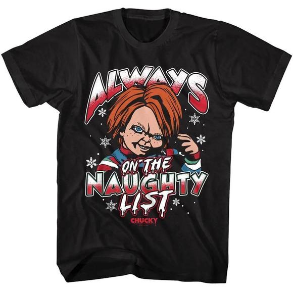 Chucky Always On The Naughty List Unisex T Shirt - Picture 1 of 4
